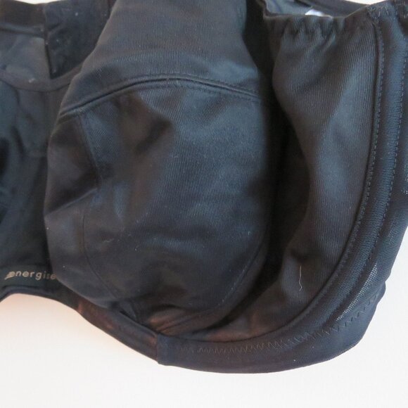ELOMI Energise Sports Bra in Black Support Athleisure - Size US 42DDD - Picture 10 of 14
